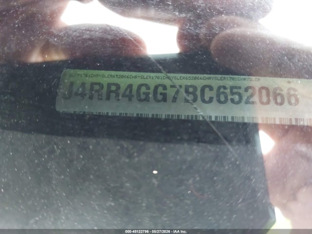 45122796 :رقم المزاد ، 1J4RR4GG7BC652066 vin ، 2011 Jeep Grand Cherokee Laredo مزاد بيع