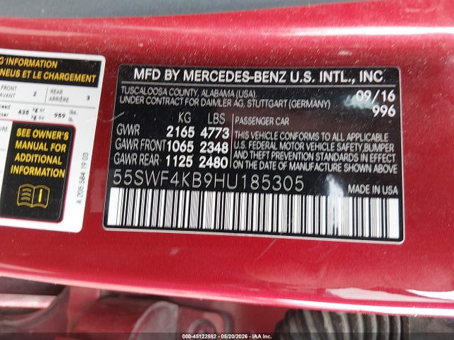 55SWF4KB9HU185305 Mercedes-Benz C 300 Sport 4matic