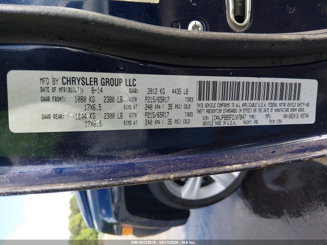 Продажа на аукционе авто 2015 Jeep Patriot Sport, vin: 1C4NJPBB5FD107847, номер лота: 45122919
