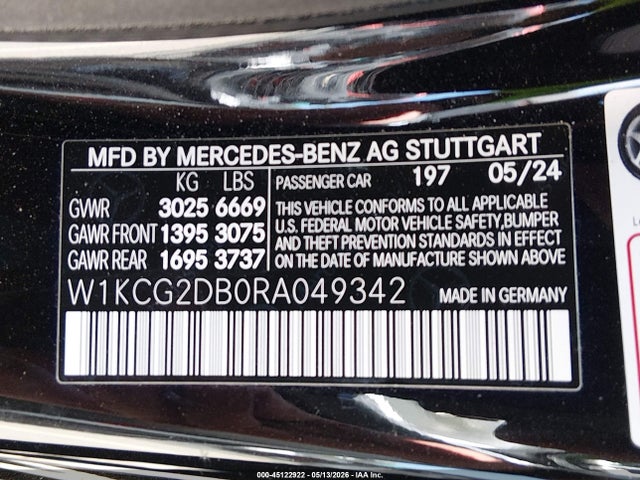Mercedes-Benz EQS 450+ 2024 W1KCG2DB0RA049342 Image 9