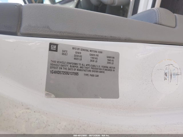 2008 Buick Lucerne Cxl მანქანა იყიდება აუქციონზე, vin: 1G4HD57258U137995, აუქციონის ნომერი: 45123051