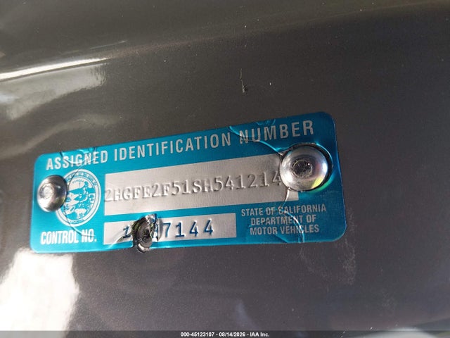 2HGFE2F51SH541214 Honda Civic Sport