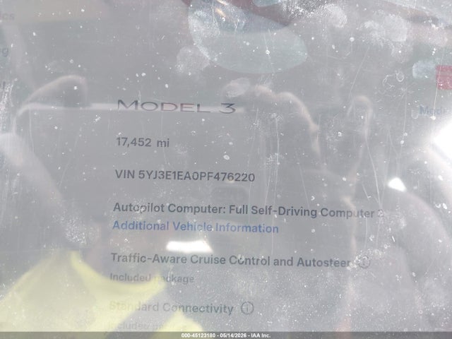 Tesla Model 3 Rear-wheel Drive 2023 5YJ3E1EA0PF476220 Image 7