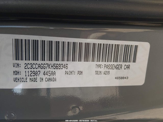 Продажа на аукционе авто 2019 Chrysler 300 300s Awd, vin: 2C3CCAGG7KH569346, номер лота: 45123209