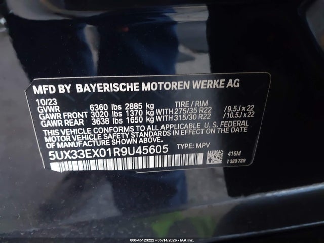 Продаж на аукціоні авто 2024 Bmw X6 Xdrive40i, vin: 5UX33EX01R9U45605, номер лоту: 45123222