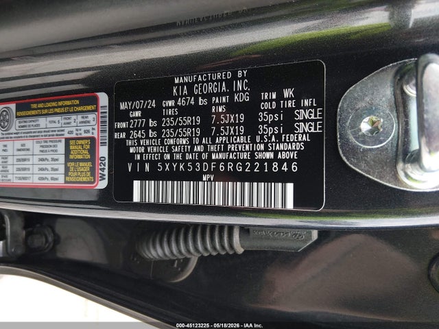 5XYK53DF6RG221846 KIA Sportage Sx-prestige