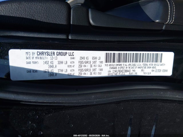 Jeep Grand Cherokee Limited 2014 1C4RJFBGXEC388443 Image 9