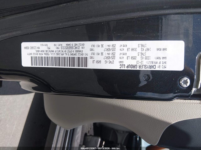 2014 Chrysler Town & Country Touring მანქანა იყიდება აუქციონზე, vin: 2C4RC1BG6ER251519, აუქციონის ნომერი: 45123267