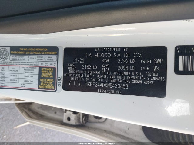 KIA Forte Lxs 2022 3KPF24ADXNE430453 Image 9