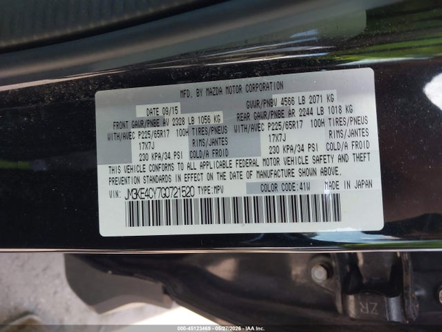 Продажа на аукционе авто 2016 Mazda Cx-5 Touring, vin: JM3KE4CY7G0721520, номер лота: 45123469