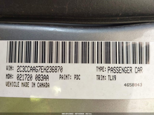 Продаж на аукціоні авто 2014 Chrysler 300, vin: 2C3CCAAG7EH236870, номер лоту: 45123502