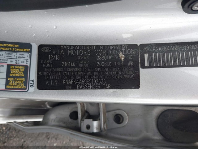 Продажа на аукционе авто 2014 Kia Forte Lx, vin: KNAFK4A69E5192623, номер лота: 45123632