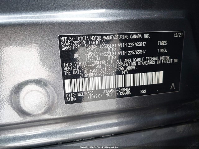 Toyota Rav4 Xle 2022 2T3P1RFV6NC256912 Image 9