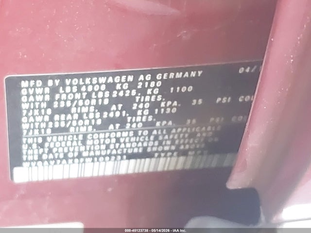 Auction sale of the 2015 Volkswagen Tiguan Sel, vin: WVGAV7AX9FW109231, lot number: 45123738
