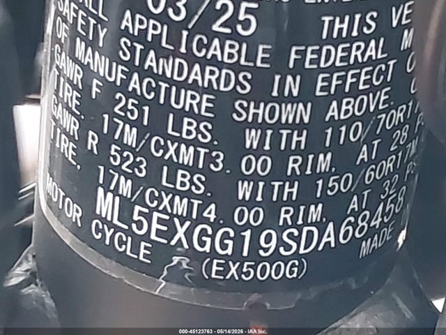 Kawasaki EX500 2025 ML5EXGG19SDA68458 Image 15