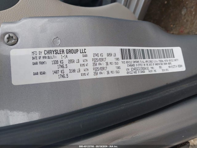 Aukcja sprzedaży 2014 Dodge Grand Caravan Sxt, vin: 2C4RDGCG1ER264161, numer aukcji: 45123788
