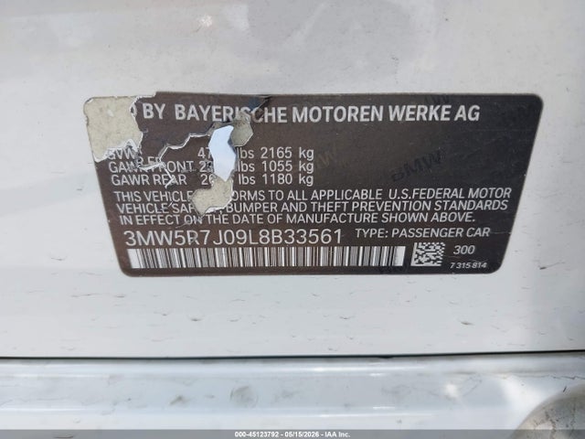 Продажа на аукционе авто 2020 Bmw 330i Xdrive, vin: 3MW5R7J09L8B33561, номер лота: 45123792
