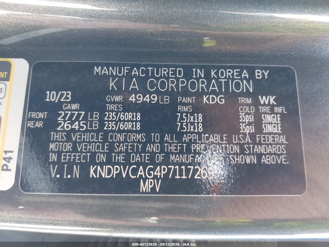 KNDPVCAG4P7117269 KIA Sportage Hybrid Ex