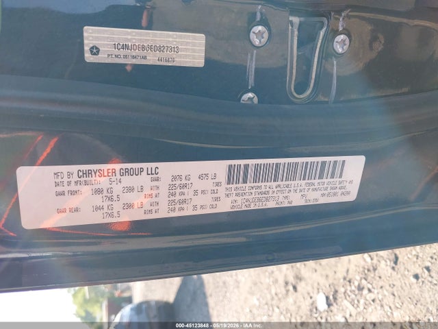 Продаж на аукціоні авто 2014 Jeep Compass Latitude, vin: 1C4NJDEB6ED827313, номер лоту: 45123848