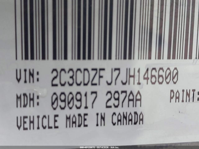 Продаж на аукціоні авто 2018 Dodge Challenger 392 Hemi Scat Pack Shaker, vin: 2C3CDZFJ7JH146600, номер лоту: 45123870