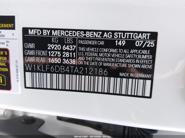 Mercedes-Benz Amg E 53 E 2026 W1KLF6DB4TA212186 Image 9
