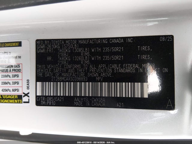 Lexus Rx 350h Premium 2025 2T2BBMCAXSC098893 Image 9