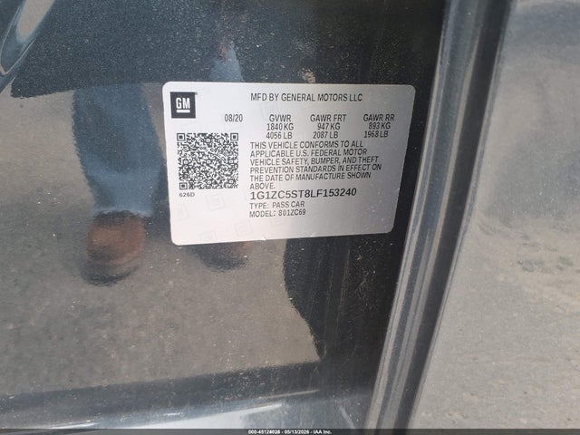 1G1ZC5ST8LF153240 Chevrolet Malibu Fwd 1fl