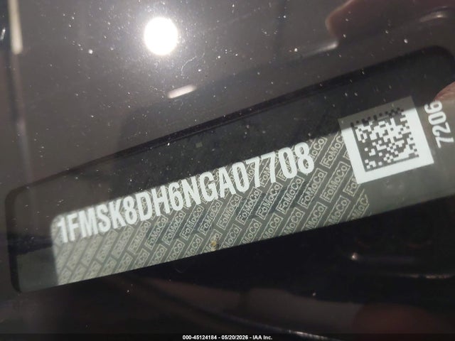 Aukcja sprzedaży 2022 Ford Explorer Xlt, vin: 1FMSK8DH6NGA07708, numer aukcji: 45124184