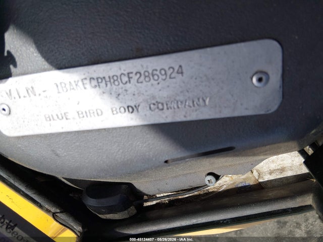 2012 Blue Bird School Bus / Transit Bus მანქანა იყიდება აუქციონზე, vin: 1BAKFCPH8CF286924, აუქციონის ნომერი: 45124407
