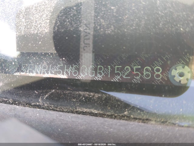 45124467 :رقم المزاد ، 5FNRL5H60GB152568 vin ، 2016 Honda Odyssey Ex-l مزاد بيع