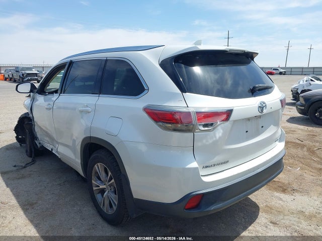 2015 Toyota Highlander Xle V6 მანქანა იყიდება აუქციონზე, vin: 5TDJKRFH9FS198244, აუქციონის ნომერი: 45124652