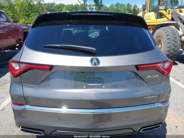 45124707 :رقم المزاد ، 5J8YE1H8XNL041103 vin ، 2022 Acura Mdx Advance Package مزاد بيع