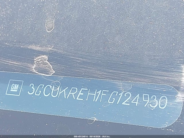 45124814 :رقم المزاد ، 3GCUKREH1FG124930 vin ، 2015 Chevrolet Silverado 1500 1lt مزاد بيع