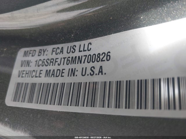 1C6SRFJT6MN700826 RAM 1500 Laramie 4x4 5&#039;7 Box