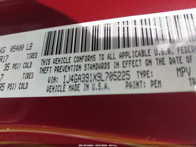 Продаж на аукціоні авто 2009 Jeep Wrangler Unlimited X, vin: 1J4GA391X9L705225, номер лоту: 45124854