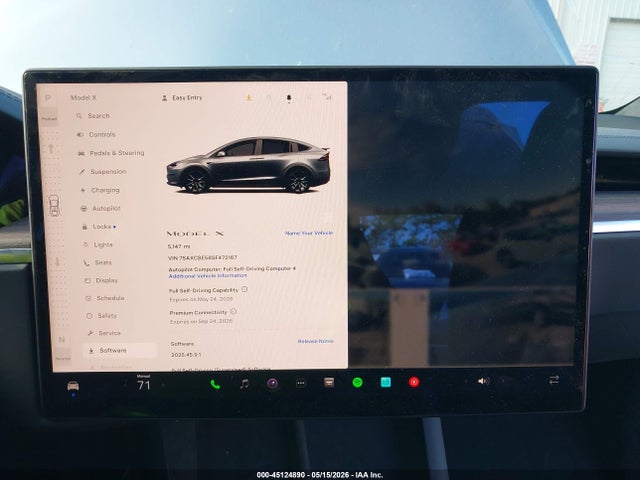 Aukcja sprzedaży 2025 Tesla Model X Long Range, vin: 7SAXCBE58SF472167, numer aukcji: 45124890