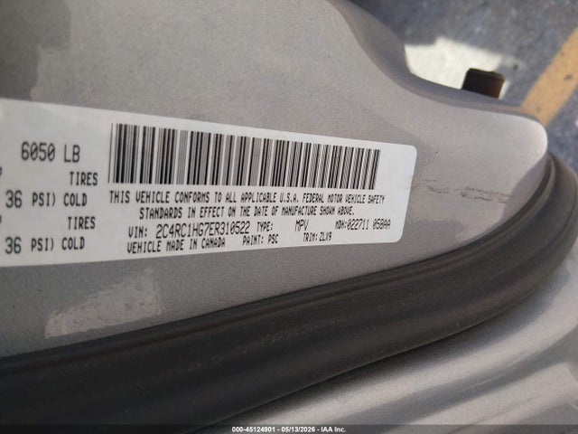 2014 Chrysler Town & Country S მანქანა იყიდება აუქციონზე, vin: 2C4RC1HG7ER310522, აუქციონის ნომერი: 45124901