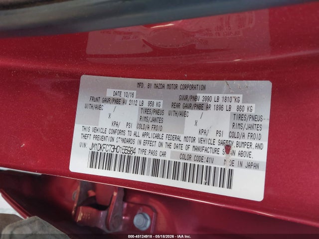 Продажа на аукционе авто 2017 Mazda Cx-3 Touring, vin: JM1DKFC73H0155984, номер лота: 45124918