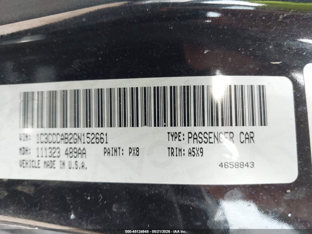 Продажа на аукционе авто 2016 Chrysler 200 Limited, vin: 1C3CCCAB2GN152661, номер лота: 45124948