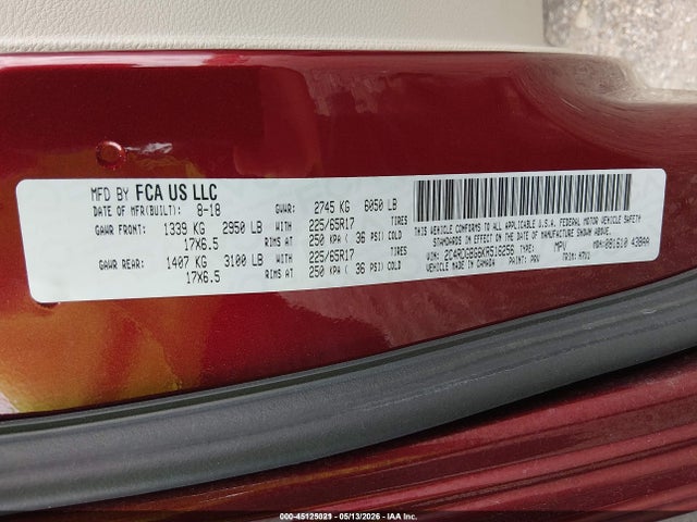 Продажа на аукционе авто 2019 Dodge Grand Caravan Se, vin: 2C4RDGBG6KR516256, номер лота: 45125021