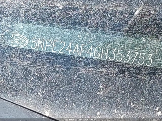 45125033 :رقم المزاد ، 5NPE24AF4GH353753 vin ، 2016 Hyundai Sonata Se مزاد بيع