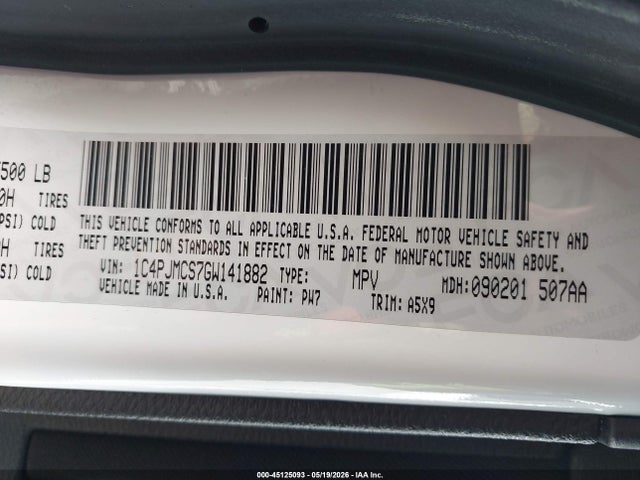 Jeep Cherokee Altitude 2016 1C4PJMCS7GW141882 Image 9