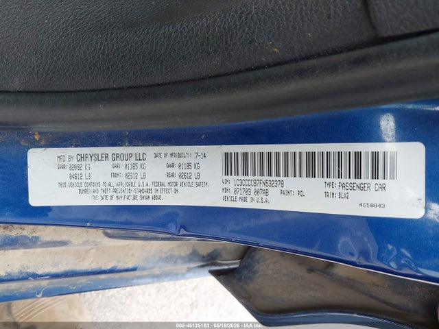 Aukcja sprzedaży 2015 Chrysler 200 C, vin: 1C3CCCCB7FN532378, numer aukcji: 45125183