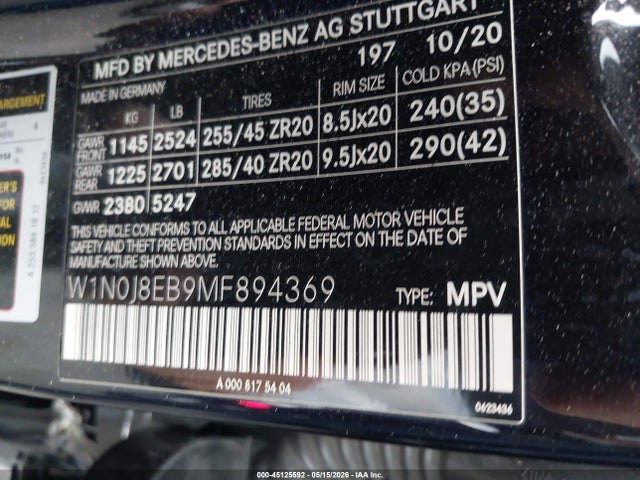 W1N0J8EB9MF894369 Mercedes-Benz Glc 300 4matic Coupe