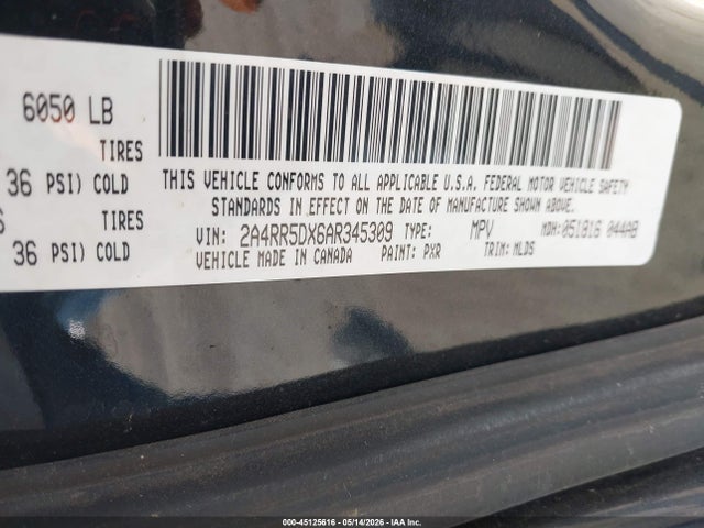Продаж на аукціоні авто 2010 Chrysler Town & Country Touring, vin: 2A4RR5DX6AR345309, номер лоту: 45125616