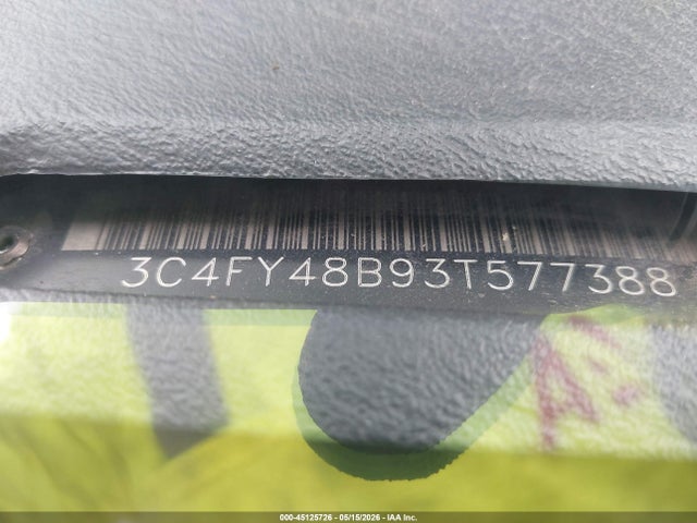 Продаж на аукціоні авто 2003 Chrysler Pt Cruiser, vin: 3C4FY48B93T577388, номер лоту: 45125726