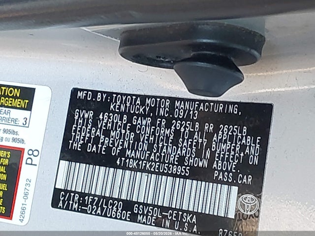 Продаж на аукціоні авто 2014 Toyota Camry Se V6, vin: 4T1BK1FK2EU538955, номер лоту: 45126055