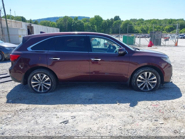 45126142 :رقم المزاد ، 5FRYD4H4XGB001382 vin ، 2016 Acura Mdx Technology   Acurawatch Plus Packages/technology Package مزاد بيع