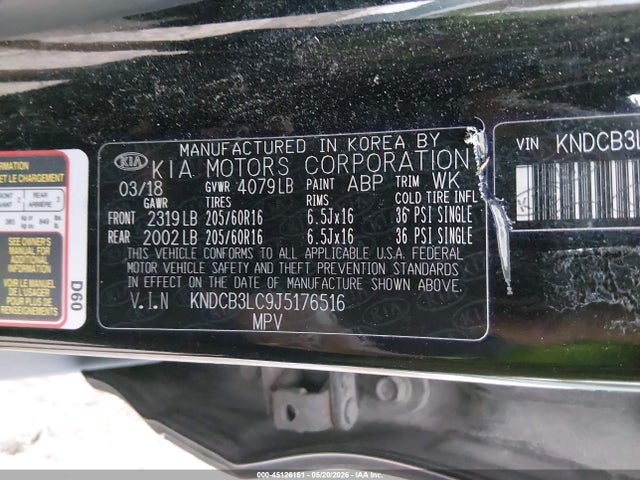 Продажа на аукционе авто 2018 Kia Niro Fe, vin: KNDCB3LC9J5176516, номер лота: 45126151