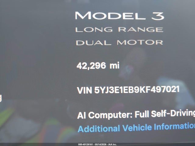 Tesla Model 3 Long Range/performance 2019 5YJ3E1EB9KF497021 Image 15